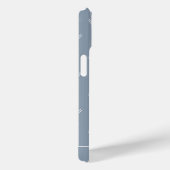 Stofbloem Blauwe Boho Gevederde Patroon Persoonlij Case-Mate iPhone Case (Achterkant / Rechts)
