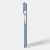 Stofbloem Blauwe Boho Gevederde Patroon Persoonlij Case-Mate iPhone Case (Achterkant / Links)