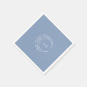 Stofbloem Blauwe Boho Hemelse Bruiloft Servet (Hoek)