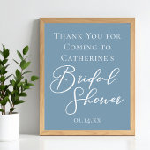 Stofbloem Blauwe Bruiloft Borrel Personalized Witt Poster
