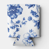 Stofbloem Blauwe Chinoiserie Blikjeskoeler (Achterkant)