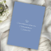 Stofbloem Blauwe Christelijke Monogram Kruis Moder Kaart