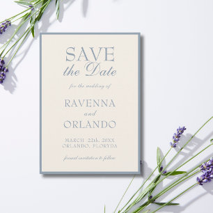 Stofbloem Blauwe Crème Oude Rijkdom Elegante Glam  Save The Date