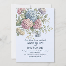 Stofbloem Blauwe Delicate Hortensia Bloemen Bruilo Kaart