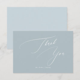 Stofbloem Blauwe DIY kleuren Luxe Script Bedankt