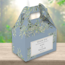 Stofbloem Blauwe Elegante Groene Huwelijks Dankjew