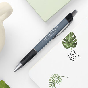 Stofbloem Blauwe Elegante Moderne Eenvoudige Basis Pen