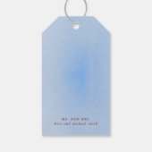Stofbloem Blauwe en Rode Bloemen Boho Dank Je Cadeaulabel (Achterkant)