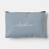 Stofbloem Blauwe en Witte Elegante Naam Etui (Voorkant)
