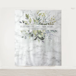 Stofbloem Blauwe Eucalyptus Groenery Botanische Ma Wandkleed