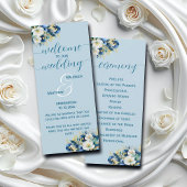 Stofbloem Blauwe Gouden Glitter Huwelijksceremonie