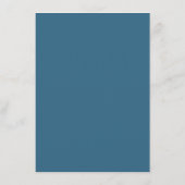 Stofbloem Blauwe Groene Geometrische Trouwdetails Informatiekaartje (Achterkant)