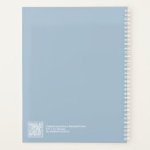 Stofbloem Blauwe Grote Jaar Grote Planner (Achterkant)