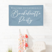 Stofbloem Blauwe Hen Party Persoonlijk Spandoek (Insitu)