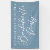 Stofbloem Blauwe Hen Party Persoonlijk Spandoek (Verticaal)