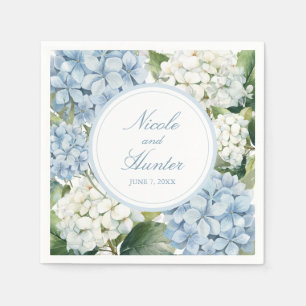 Stofbloem Blauwe Hortensia Bloem Bruiloft Servet
