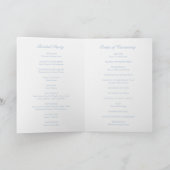 Stofbloem Blauwe Krans Monogram Elegante Trouw Programma (Binnen)