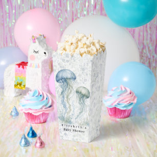 Stofbloem Blauwe Kwallebak Jongens Baby Shower Pop Bedankdoosjes