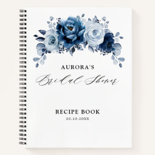 Stofbloem Blauwe Leisteen Navy Bloem Bruiloft Rece Notitieboek
