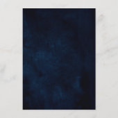 Stofbloem Blauwe Leisteen Navy Bloemige Trouwdetai Informatiekaartje (Achterkant)