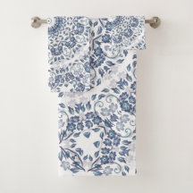 Stofbloem Blauwe Mandala 