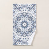 Stofbloem Blauwe Mandala  Bad Handdoek (Handdoek)