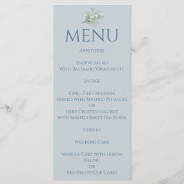 Stofbloem Blauwe Menu