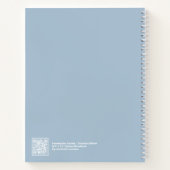 Stofbloem Blauwe Moderne Grote "NOTITIEBOEK" Notitieboek (Achterkant)