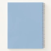Stofbloem blauwe Monogram Personalized Quiet Luxe Notitieboek (Achterkant)