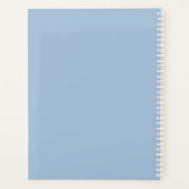 Stofbloem blauwe Monogram Personalized Quiet Luxe Planner (Achterkant)
