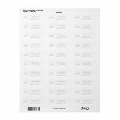 Stofbloem Blauwe Monogram Retouradres Etiket (Full Sheet)