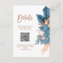 Stofbloem Blauwe Oranje Bloemige Elegante Trouwdet