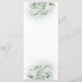 Stofbloem blauwe romantische bloem goud calligrafi menu (Achterkant)