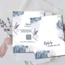 Stofbloem Blauwe Romantische Bloemencode QR Trouw