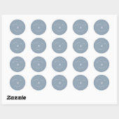 Stofbloem Blauwe Ronde Trouwsticker Sticker (Vel)
