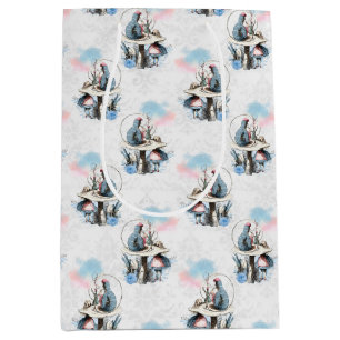 Stofbloem Blauwe & Roze Alice In Wonderland Baby S Medium Cadeauzakje