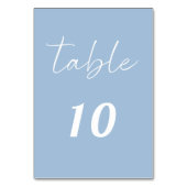 Stofbloem blauwe script elegante minimalistische t kaart (Achterkant)