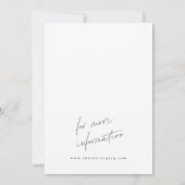 Stofbloem Blauwe Script Save the Date Foto Kaart (Achterkant)