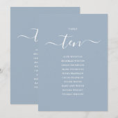 Stofbloem Blauwe Script Tafelnummer 10 Zitplaatsin (Voorkant / Achterkant)