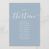 Stofbloem Blauwe Script Tafelnummer 13 Zitplaatsin (Achterkant)