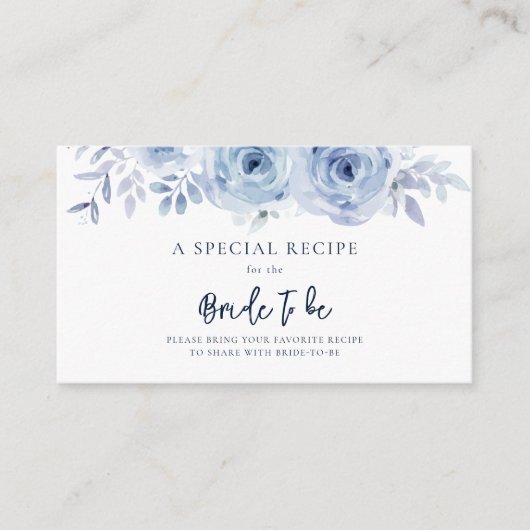 Stofbloem Blauwe Sering Bloem Bruidsontbijt Recept Informatiekaartje (Voorkant)