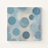 Stofbloem Blauwe Stippen Notitieboek (Achterkant)
