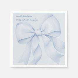 Stofbloem Blauwe Strik Bruidsdouche Elegant Servet