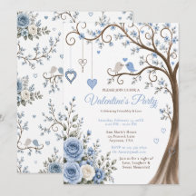Stofbloem Blauwe Valentijnsfeest