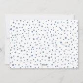 Stofbloem blauwe vreugde, kerst bloemenkrans foto feestdagenkaart (Achterkant)