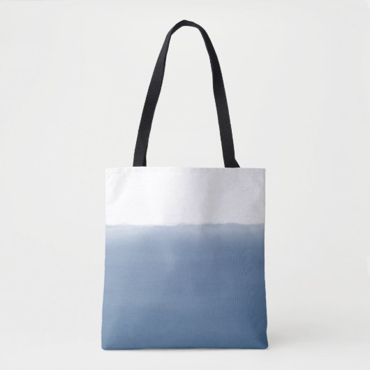 Stofbloem Blauwe Waterverf Tote Bag (Voorkant)