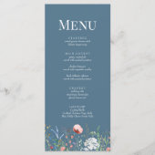 Stofbloem Blauwe Wilde Bloemenweide Trouw Menu Kaa (Voorkant)