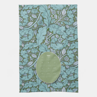 Stofbloem blauwe William Morris Acanthus & Rose ka Theedoek