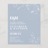 Stofbloem Blauwe Witte Magnolia's Trouwfeest (Voorkant)