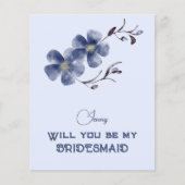 Stofbloem Bloemige Wil Je Mijn Bruidsmeisje Zijn (Voorkant)